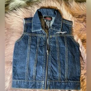 Ed Hardy jean vest 2T